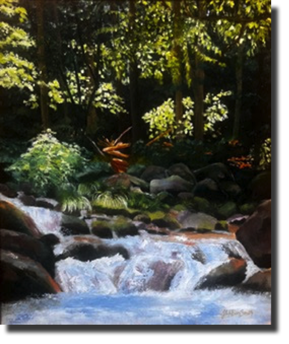 Big Creek
Pio om Canvas, Framed
25h x22w,, in $950